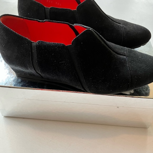 Pas de Rouge, Black suede Sz.35.5 - Picture 1 of 4